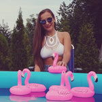 Flamingo drankhouder in zwembad