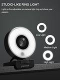Realistiche Webcam met Ringlamp 1080P + Statief