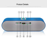 Draadloze blauwe bluetooth speaker functies