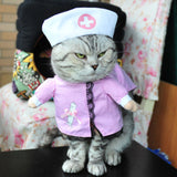 grappige kattenkostuum verpleegkundige